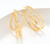 David Markstein Bronze Gold Tone 1-1/4" Multi-Circle Hoop Earrings